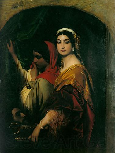Hippolyte Delaroche Herodias, 1843, Wallraf-Richartz-Museum, Cologne, Germany. France oil painting art